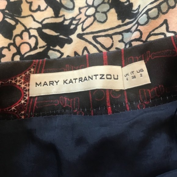 New Mary Katrantzou high rise abstract geometric cyberpunk steampunk mini skirt - Picture 2 of 2